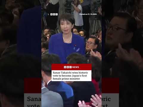 Sanae Takaichi wins historic vote to become Japan's first female PM. #BBCNews