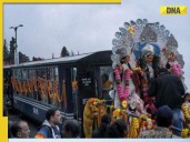 Viral video: Goddess Durga’s idol taken on iconic toy train for immersion in Dar