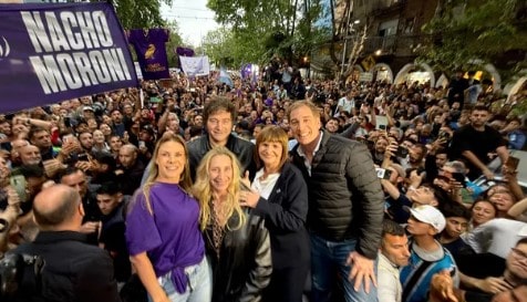 En Tres de Febrero, Javier Milei volvió a respaldar a los candidatos de La Libertad Avanza