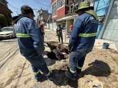 GOBIERNO DE LA PAZ CONSTRUYE MURO A BASE DE PIEDRA EN UNIDAD TEPOZANES