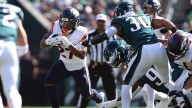 Broncos trail Eagles 17-10 in fourth quarter after J.K. Dobbins TD