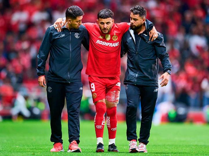 Toluca revela la gravedad de la lesión de Alexis Vega