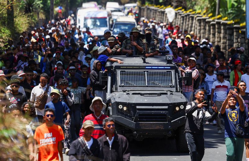 Madagascar's president has left the country after Gen Z protests, officials say