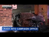 Car crashes into campaign office in Dolton, video shows