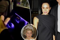 Meghan Markle puts her feet up in limo near Princess Diana crash site