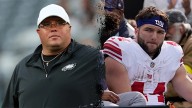 NFL news: Eagles' 'Big Dom' DiSandro visits Giants' Cam Skattebo with food
