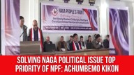 Solving Naga Political Issue Top Priority of NPF: Achumbemo Kikon