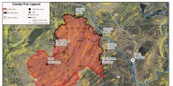 Crosby wildfire efforts hindered by strong winds Friday