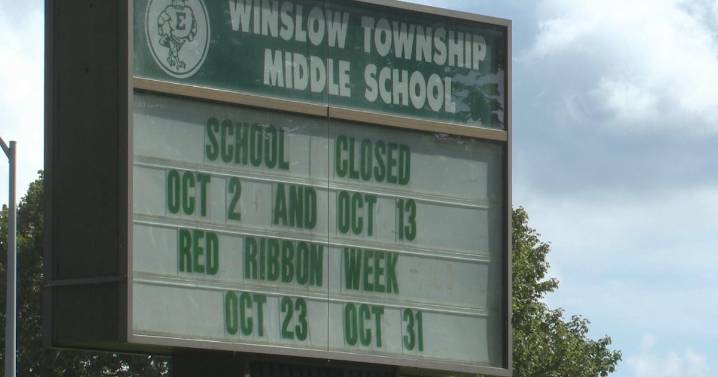 Winslow Township, New Jersey middle school to be closed another 11 weeks to repair water damage