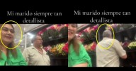 Mujer empuja a su esposo contra las flores de Costco y termina volviéndose viral