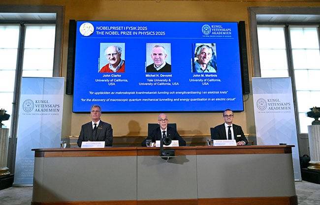 Nobel de Física para Clarke, Devoret y Martinis por descubrimiento sobre fenómenos cuánticos