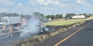 Two killed in fiery head-on collision involving 18-wheeler, wrong-way driver on Highway 6 near Riesel, Texas