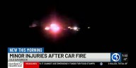 Injuries reported after crash causes car fire on I