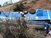At least 42 dead as bus plunges down embankment in South Africa