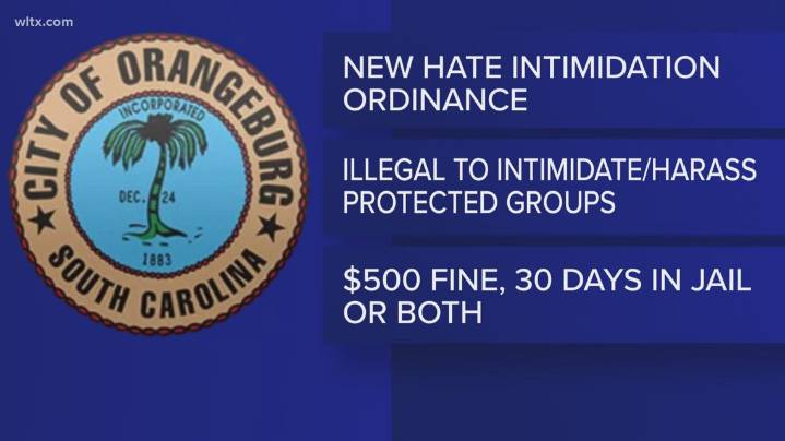 Orangeburg passes new city hate intimidation ordinance