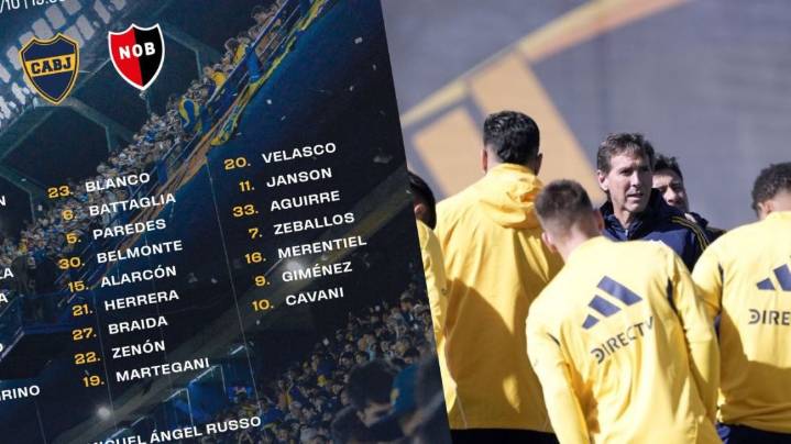 Los convocados de Boca recibir a Newell's: Un titular fue borrado de la lista