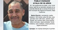 Se busca a Pablo Vázquez Ayala de 50 años