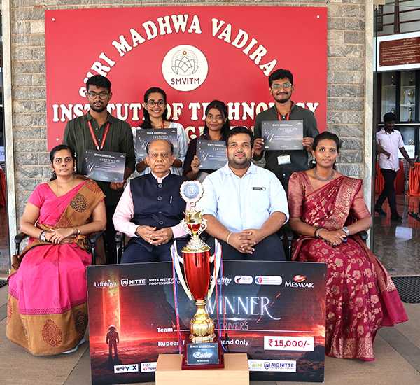 Udupi: SMVITM students win Nitte Hackathon with AI “Suraksha Kavach”