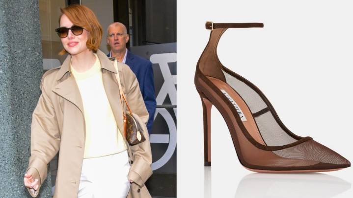Emma Stone Has a 'Love Affair' With Aquazzura on 'GMA'