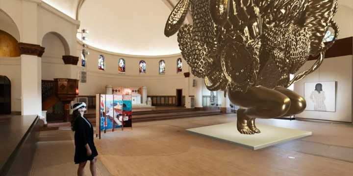 Nick Cave sorprende con una escultura en realidad virtual que desafía la gravedad en Detroit
