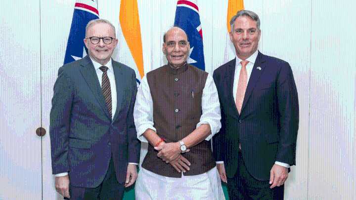 Rajnath Singh meets Australian PM Albanese in Canberra, vows ‘deeper, stronger’ ties