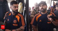 Rohit Sharma bows to Virat Kohli before hugging him