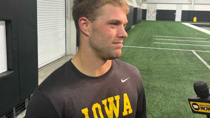 Kaden Wetjen is now a running back, too, for Hawkeyes' offense