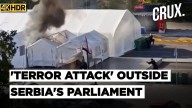 Shots Fired Outside Serbia Parliament, Tent Set Ablaze In Belgrade, Vucic Slams "Terrorist Act"