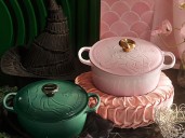 I can’t believe the Le Creuset pink Glinda Dutch oven hasn’t sold out yet. Shop the magical Wicked collection now