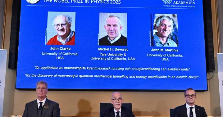 Nobel Prize in Physics goes to 3 scientists whose work advanced quantum technology