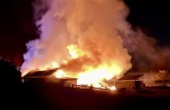 Fire Destroys Barns on Mount Pleasant Road