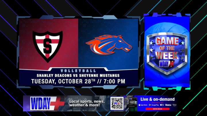 Live at 7 p.m.: Shanley Deacons vs. Sheyenne Mustangs in high school volleyball