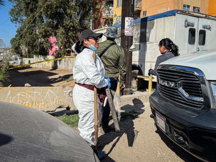 Hallan cuerpo semi enterrado en un lote baldío de la colonia Colinas del Alamar