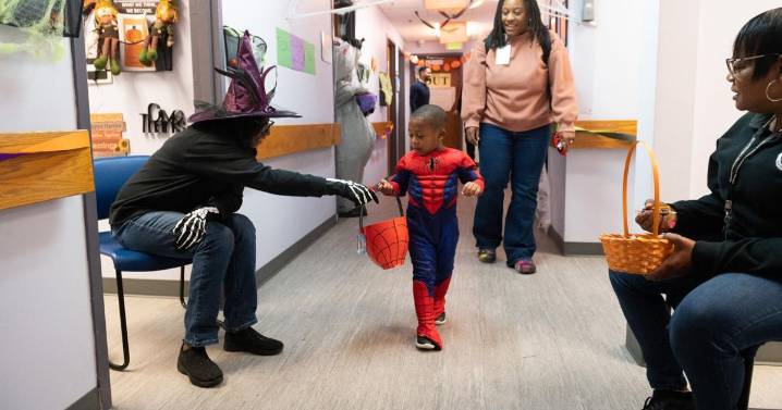 Trick-or-treating at the Wayne Township trustee's office