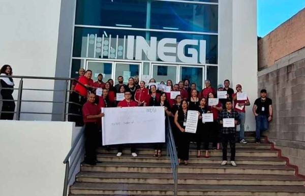 Piden empleados de INEGI igualdad en salario