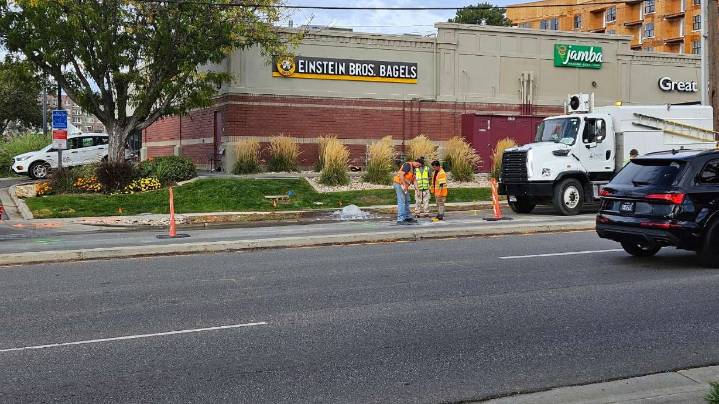 Water main break causes lane closures near Millcreek Common