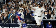 Aaron Judge homers off the foul pole in ALDS Game 3