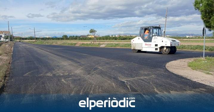 Foios finaliza el asfaltado del Camino del Mar en el entorno de El Charco