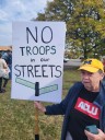 No Kings protesters line Van Dyke on Saturday afternoon