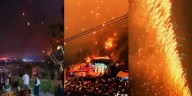 Espectáculo pirotécnico con drones en China terminó con una lluvia de fuego