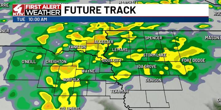 Showers and cooler temperatures will impact your Tuesday