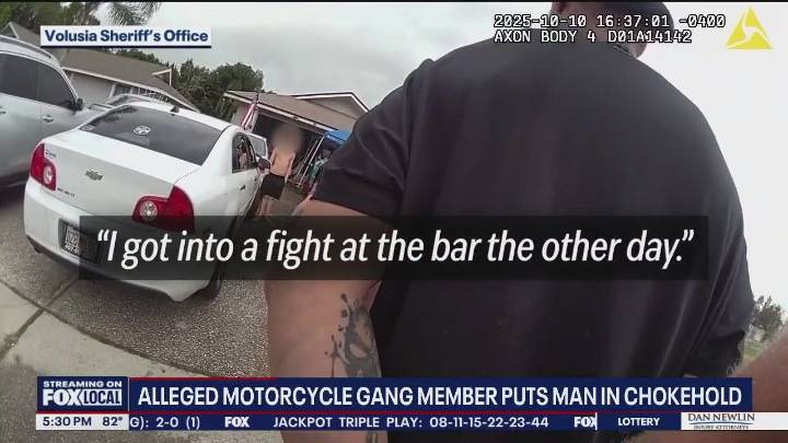 Motorcycle gang member put man in chokehold, deputies say