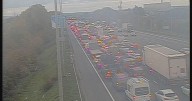M1 live updates as three lanes closed due to vehicle fire near East Midlands Airport junction
