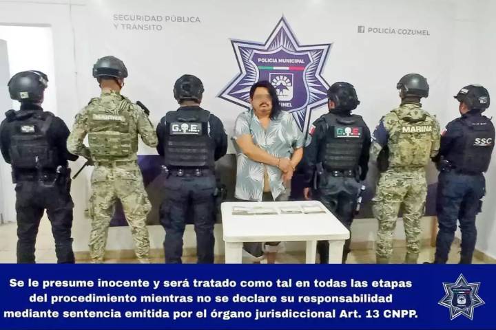 Detienen a sujeto por presunta posesión de drogas en Cozumel