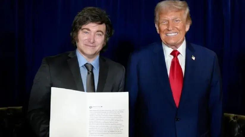 Javier Milei felicita a Trump por acuerdo de paz en Gaza: "Firmaré su candidatura para el Nobel de la Paz"