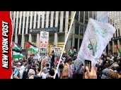 Anti-Israel protesters in NYC Chant Antisemitic Slogan On Two-Year Anniversary Of Oct. 7 Attack