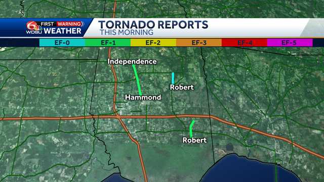 National Weather Service confirms 3 tornadoes in Tangipahoa Parish