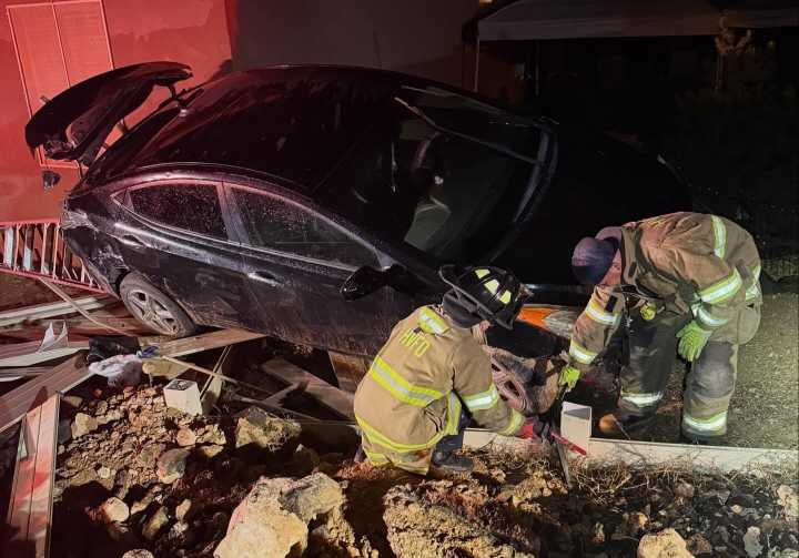 No injuries after vehicle crashed into Hurricane home