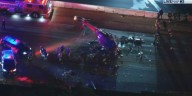 Medical helicopter crashes onto California highway, critically injuring three