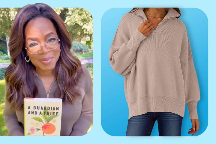Oprah Winfrey Wore a Half-Zip Sweater, Get the Look